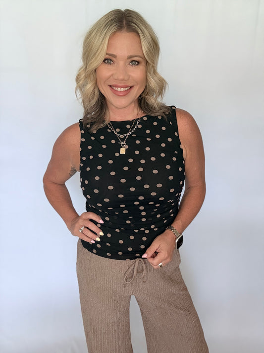 After Hours Polka Dot Top