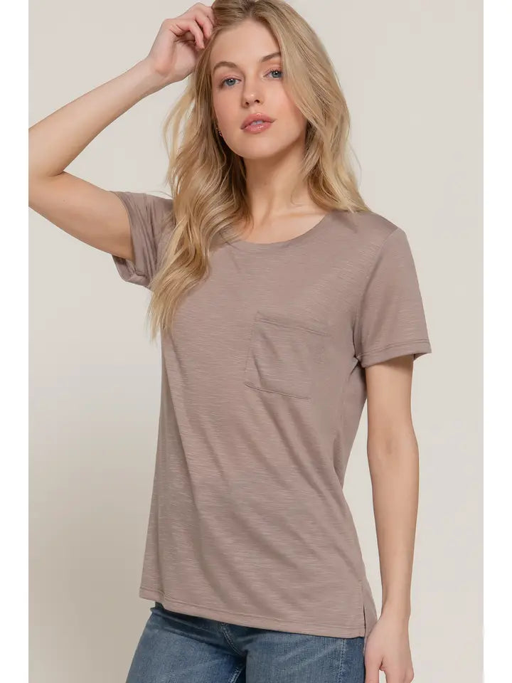 Everyday Essential Pocket Tee - Taupe