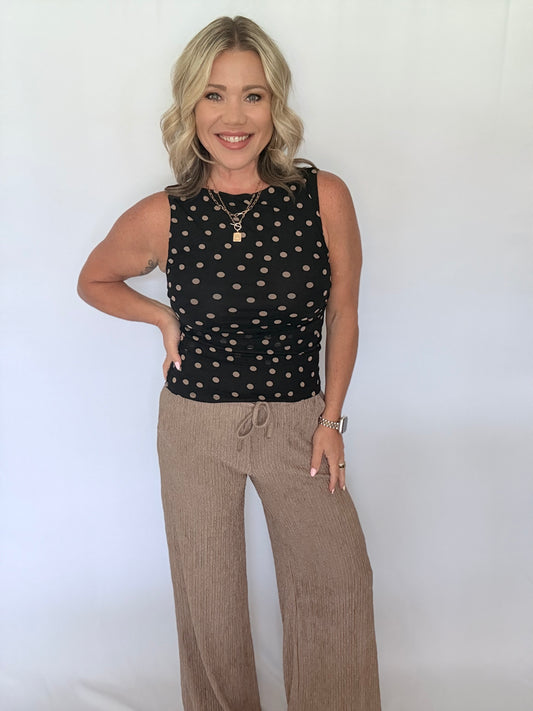 Easy Days Wide Leg Pants - Taupe