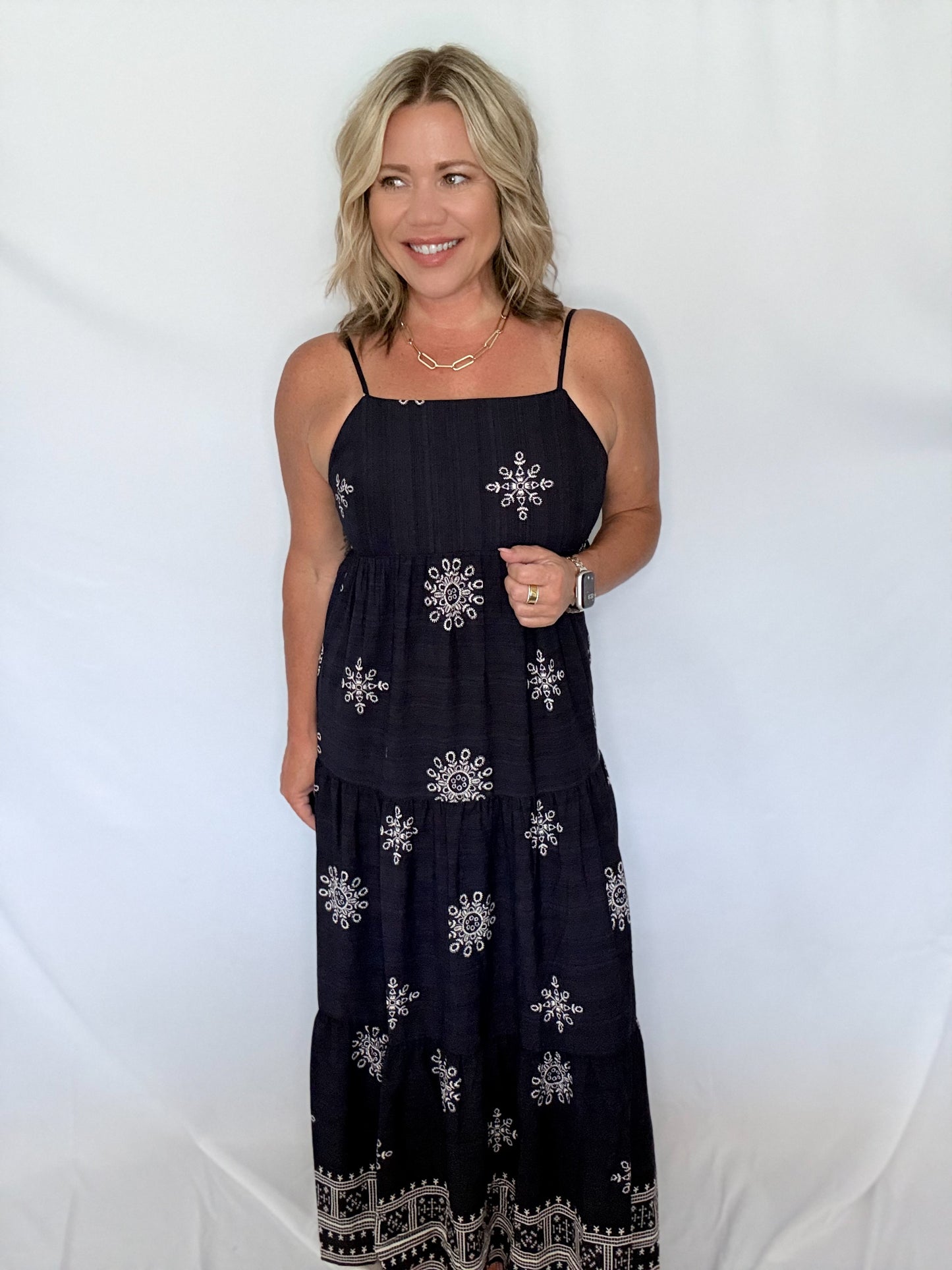 Midnight Bloom Maxi Dress