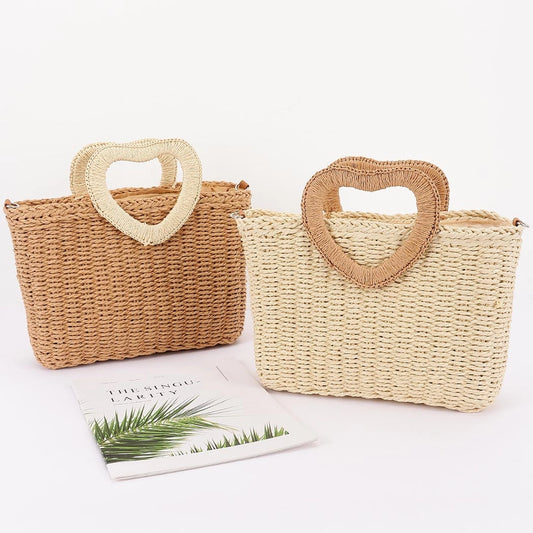The Sweetheart Straw Tote