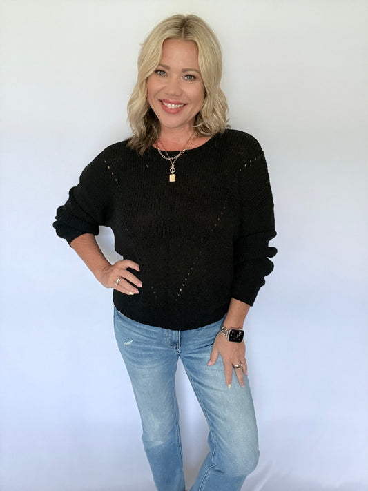 After Hours Black Sweater