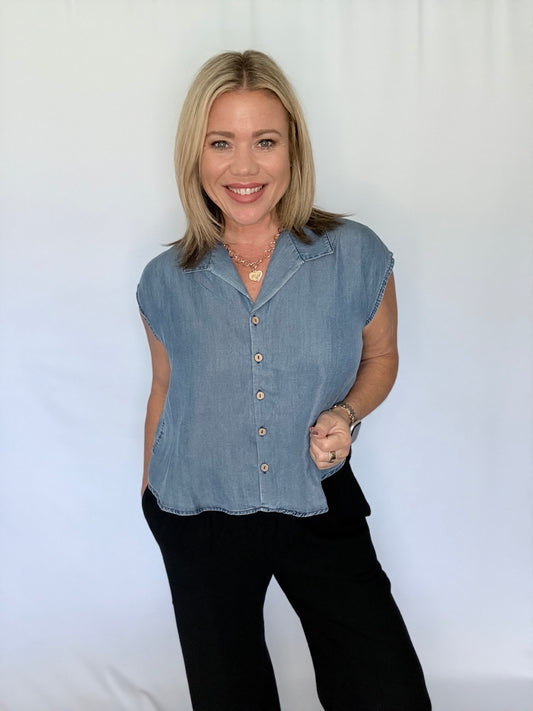Blue Jean Baby Button Down