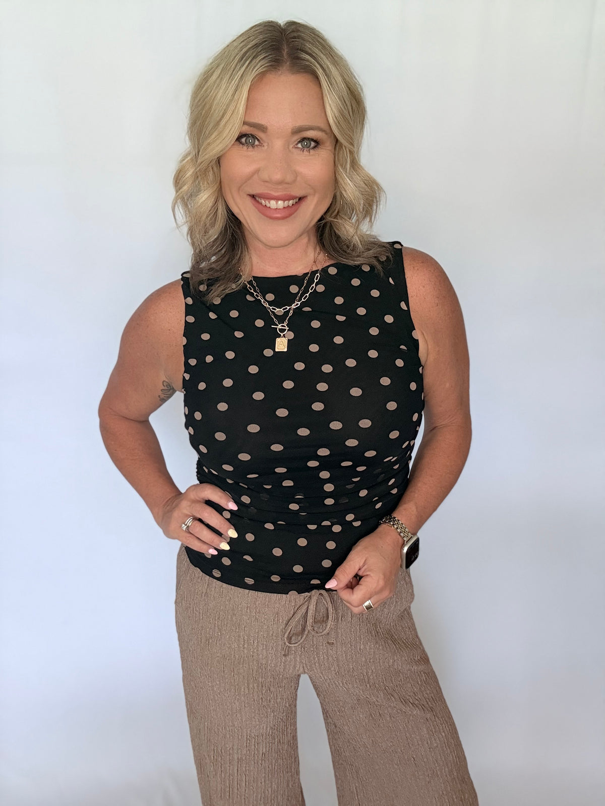 After Hours Polka Dot Top