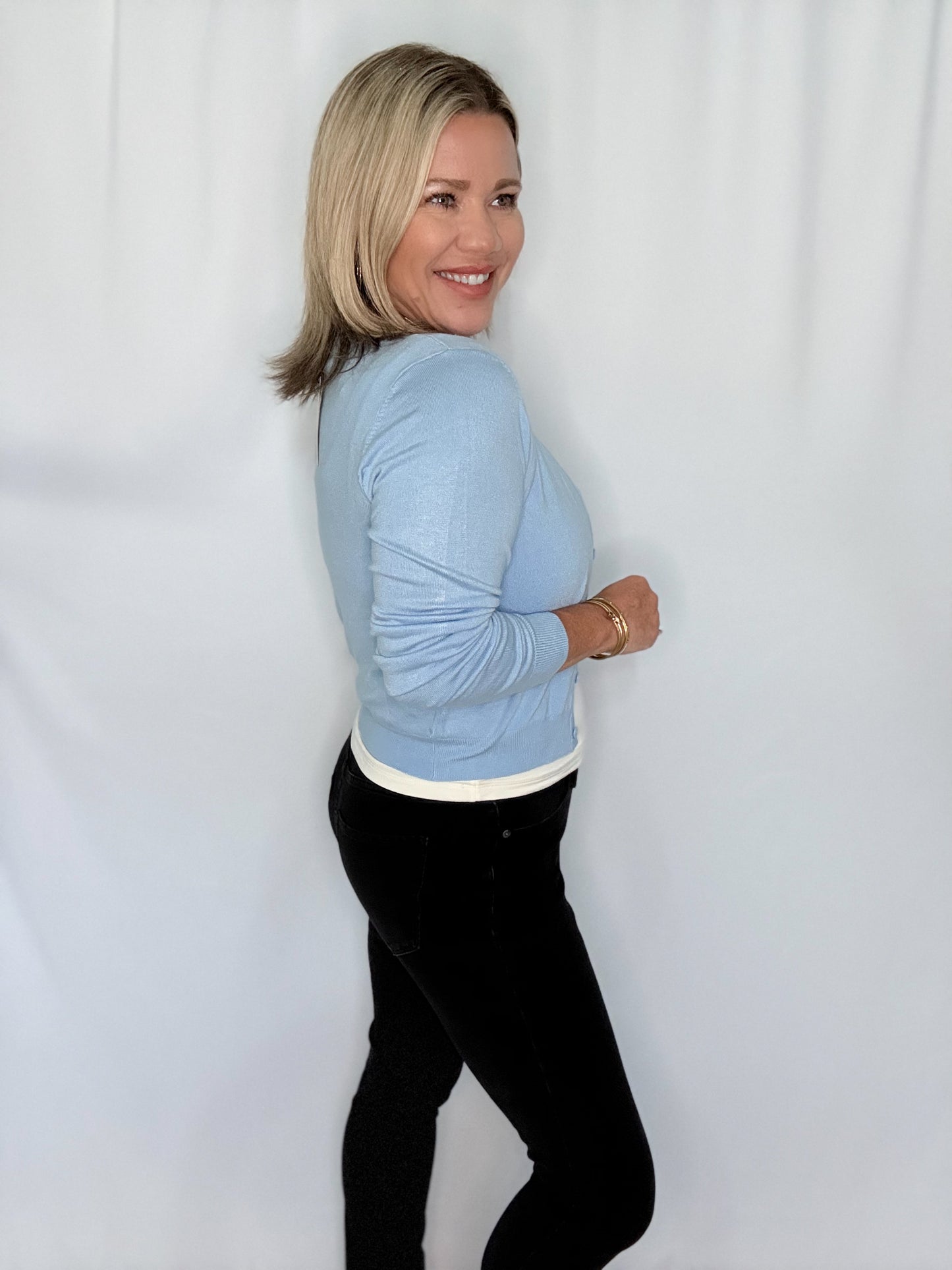 Blue Skies Button Cardigan