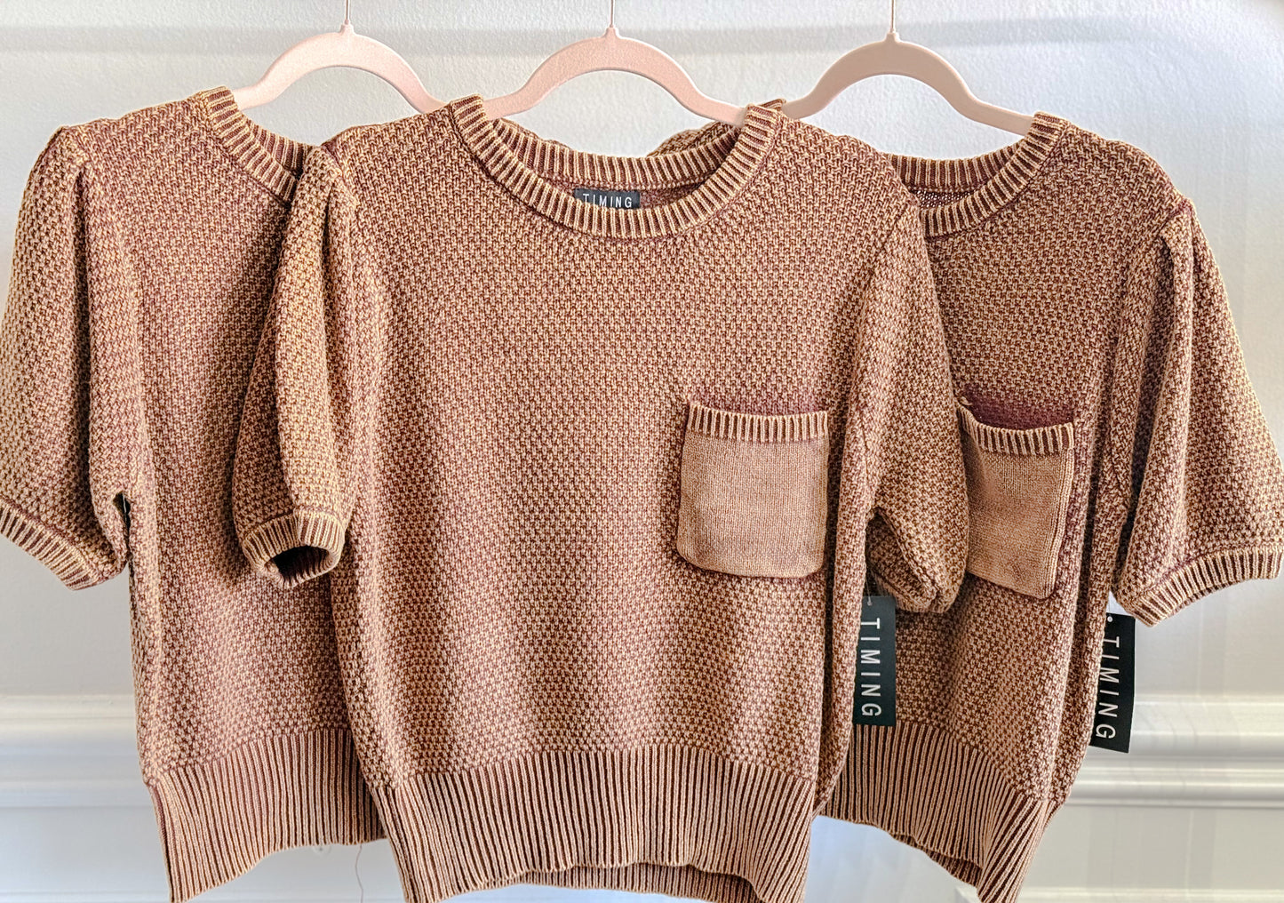 Mineral Wash Round Neck Sweater