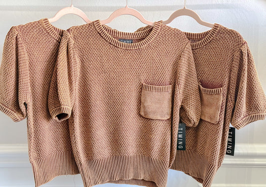 Mineral Wash Round Neck Sweater