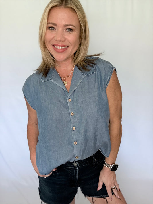 Blue Jean Baby Button Down