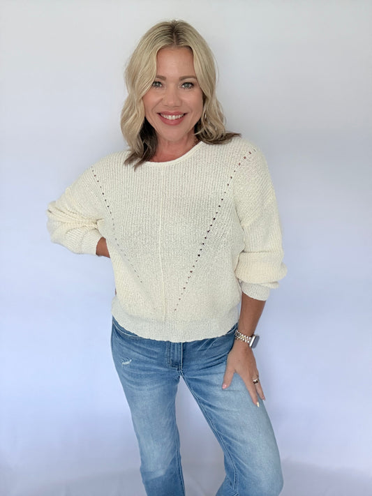 Simply Ivory Knit Sweater
