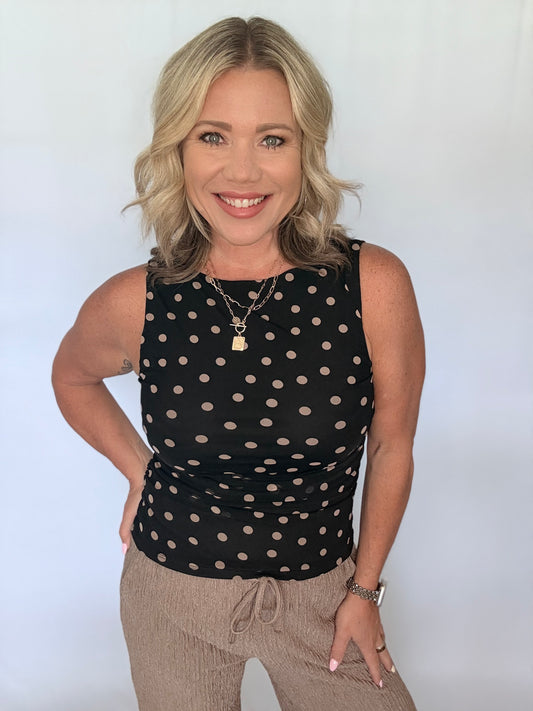 After Hours Polka Dot Top