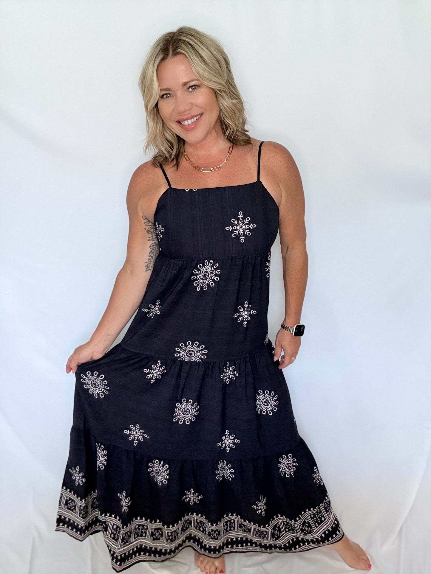 Midnight Bloom Maxi Dress