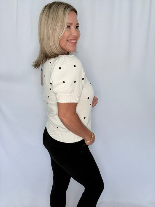 Sweet Spot Polka Dot Sweater