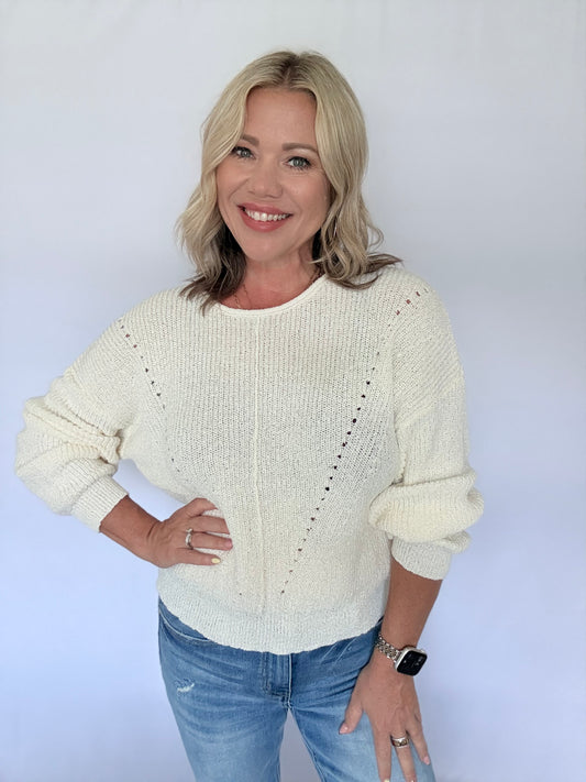 Simply Ivory Knit Sweater