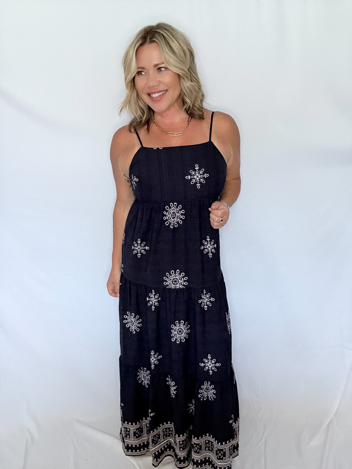 Midnight Bloom Maxi Dress