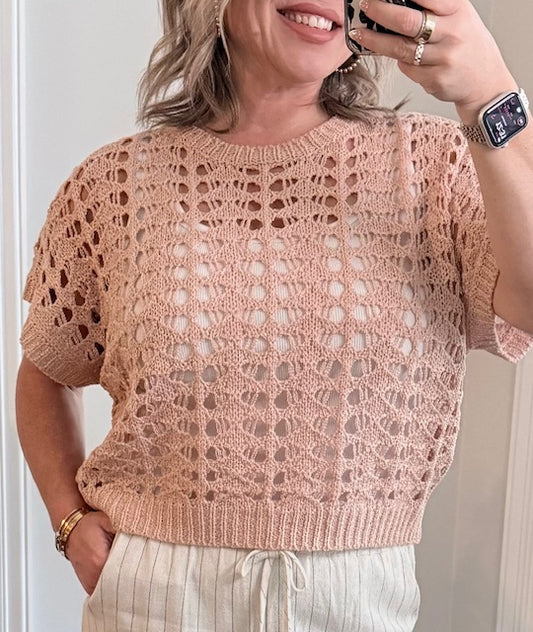 The Blush Breeze Knit Top
