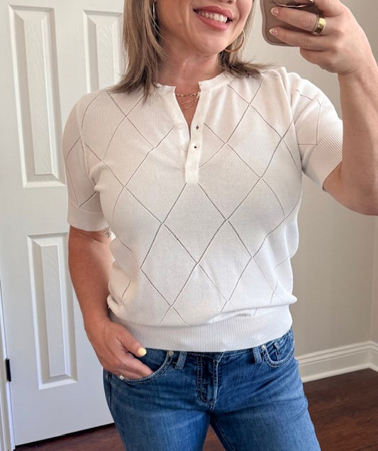 The Classic Knit Henley Top
