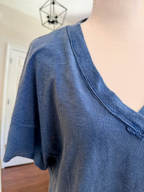 The Effortless Drape Top - Navy
