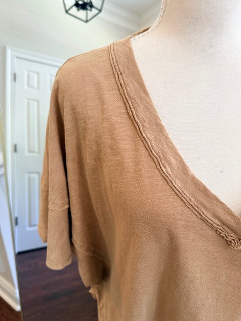 The Effortless Drape Top - Dark Taupe