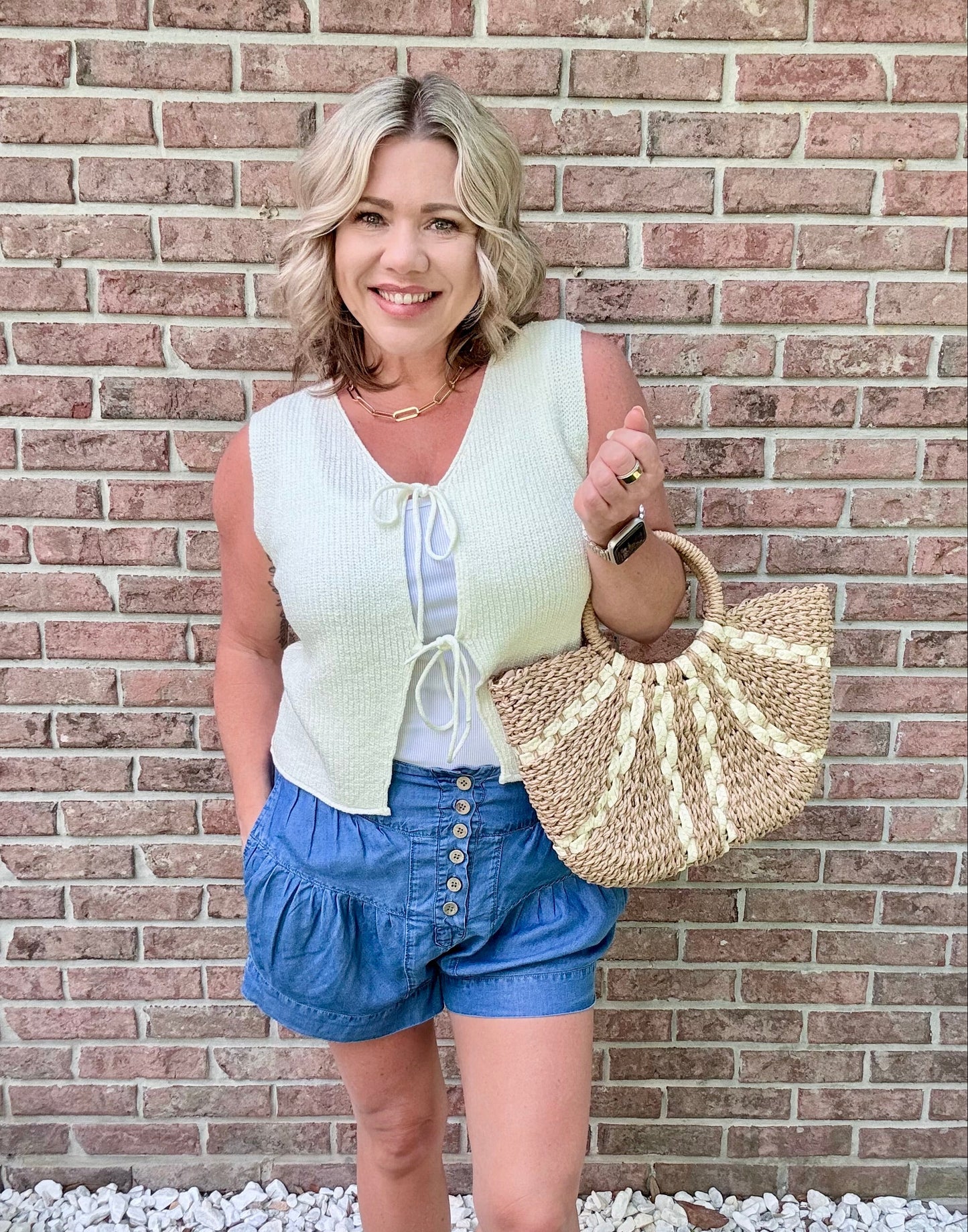 The Sweet Tie Knit Top