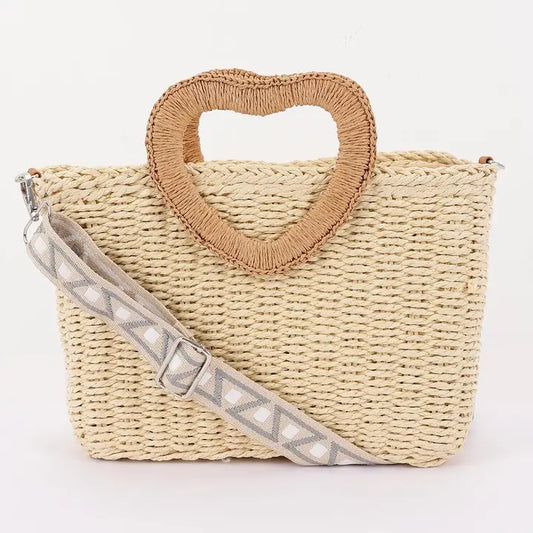 The Sweetheart Straw Tote