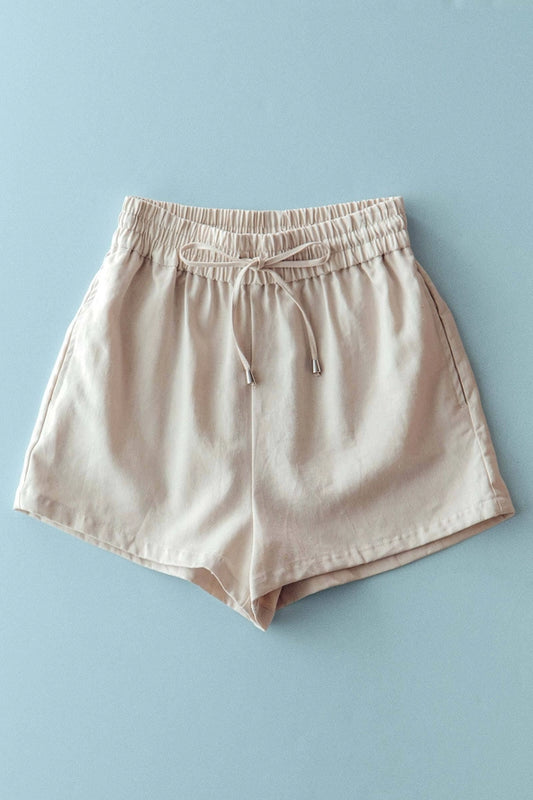 The Coastal Linen Shorts - Natural