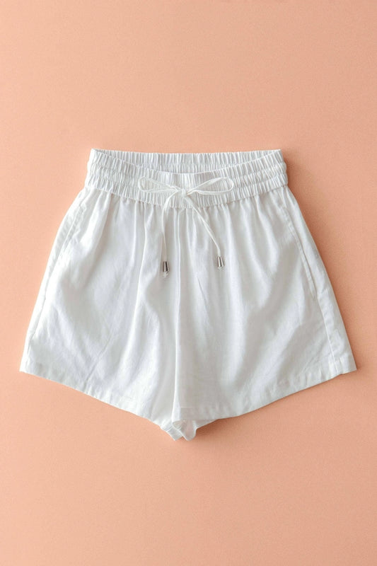 The Coastal Linen Shorts - White